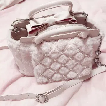 Mellfy fur Bag 멜피 메모리 숄더백 핑크 퍼