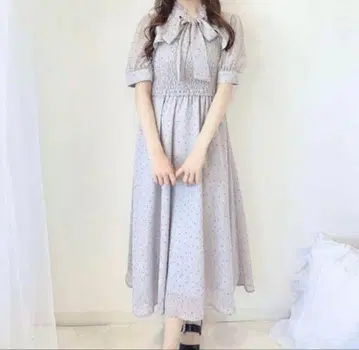 Evelyn 도트 초커 OP 아이스 그레이 사이토 나기사