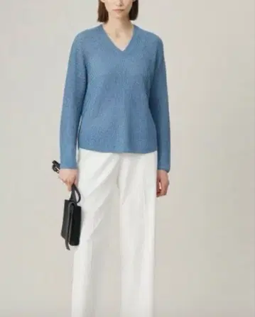 미사용 새상품 아이씨비 25SS 워셔블 페이퍼 블렌드 샤인 니트 S