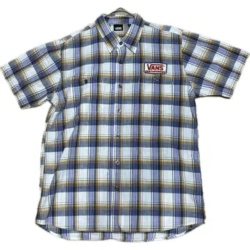 VANS 반스 체크 무늬 LL XL 와펜 스케이터 구제 의류 아메카지