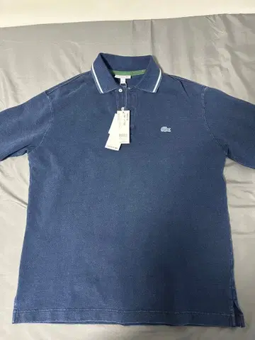 [ 미사용 ] LACOSTE 네이비 피케 셔츠 US L