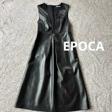 새상품급 EPOCA 정가 86,000원 인조 가죽 롱 원피스