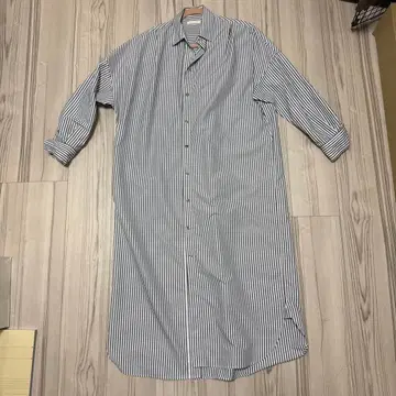 loungedress 스트라이프 롱 셔츠