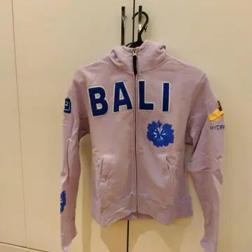 HYDROGEN BALI 자수 장식 연보라 지퍼 후드티