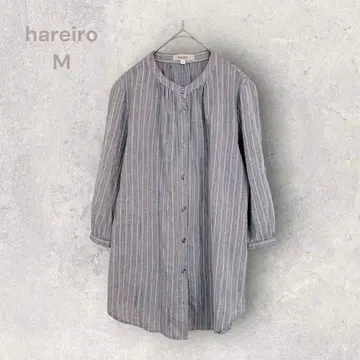 하레 이로 블라우스 셔츠 스트라이프 캐주얼 베이직