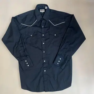 ELY CATTLEMAN 블랙 웨스턴 셔츠 L