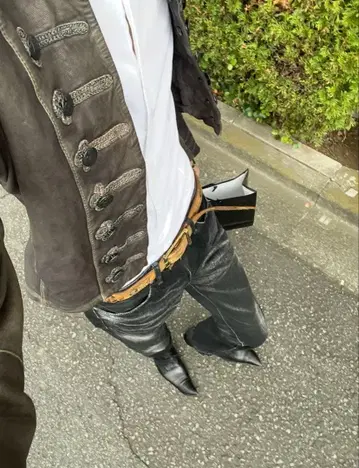 [ Kmrii ] 초기 Ring Snake Leather Belt 레어
