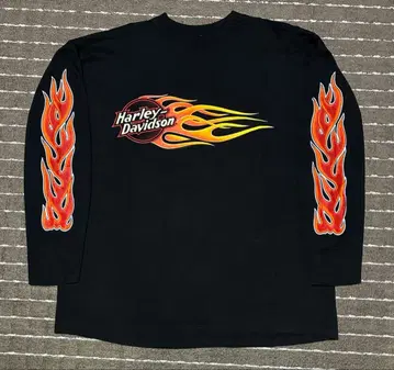 초레어 90s 빈티지 harley davidson 프레임 롱T XL