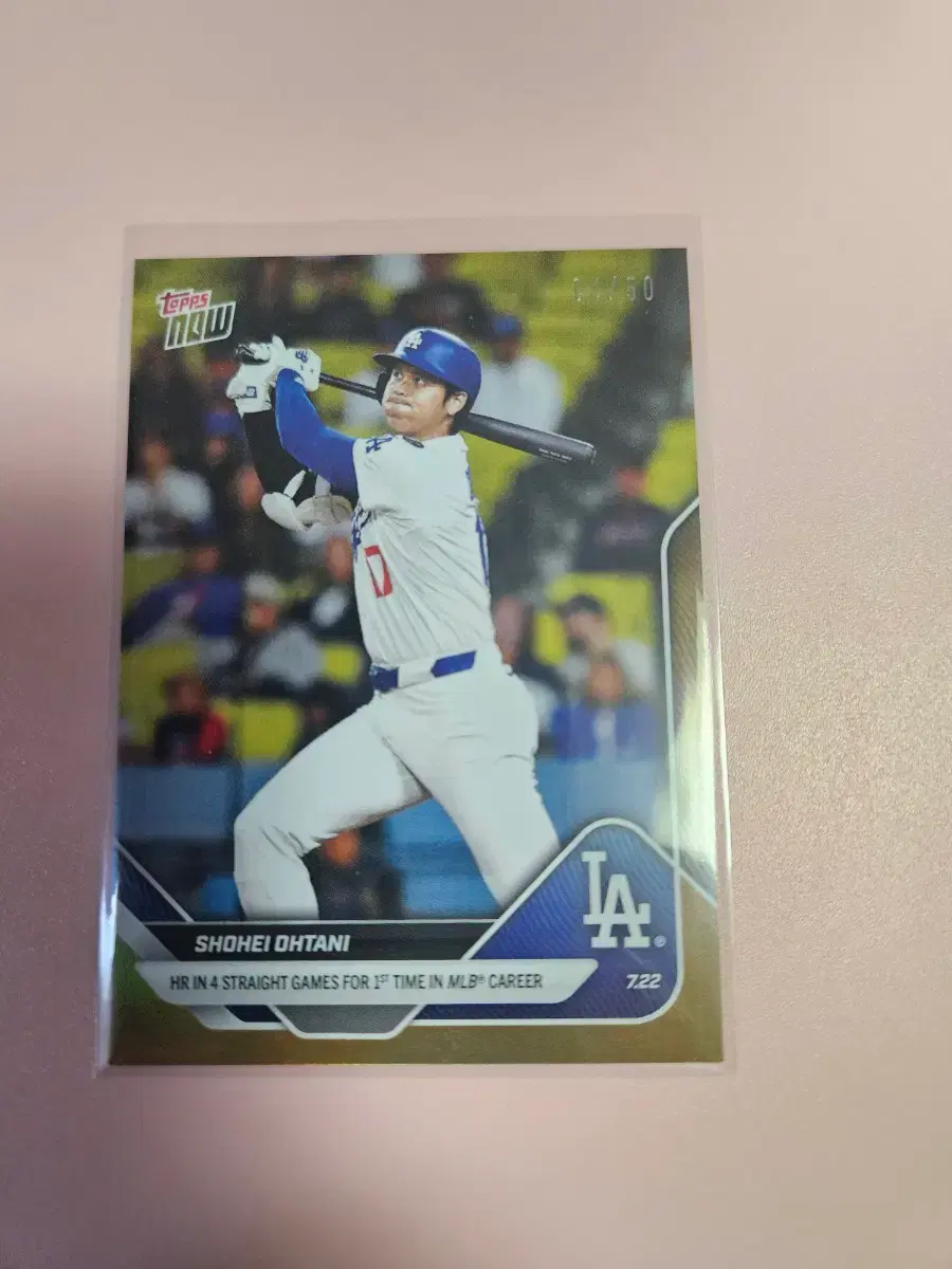 오타니 50장 한정 2025 Topps now Gold