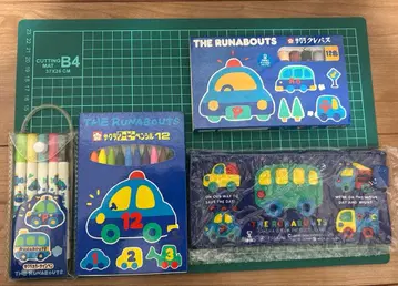 산리오 THE RUNABOUTS 레트로 문구 4점 세트