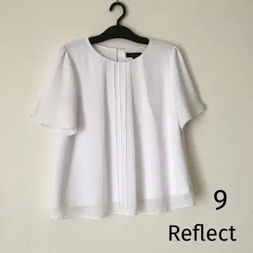 리플렉트 [세탁 가능] 핀턱 쉬폰 블라우스 상의