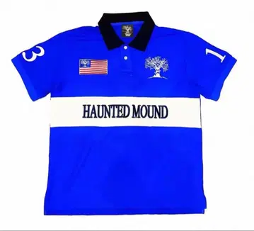 HAUNTED MOUND 피케 셔츠 파랑 swag 빅 포니 익일 배송