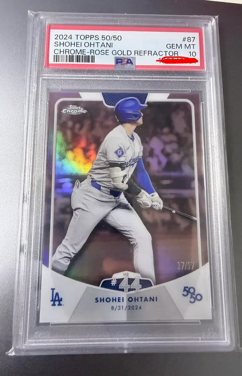 2024  50/50 오타니 쇼헤이 로즈골드 리프렉터 PSA10