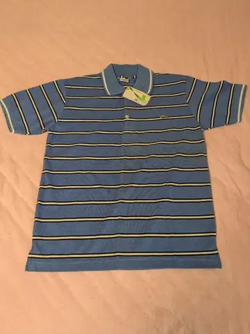 미사용 새상품 LACOSTE 파랑 스트라이프 피케 셔츠