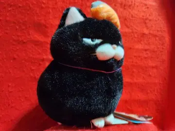 수염 만주 밥 고양이 고양이 봉제 인형 블랙콩 마스코트 고양이