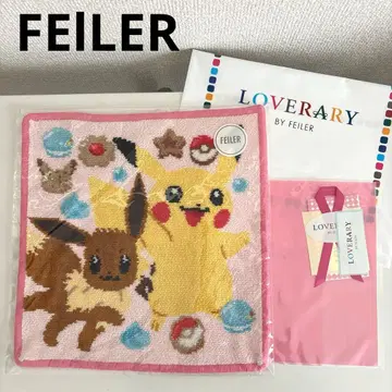 미개봉 새상품 라브러리 페이러 피카츄 이브이 손수건 핑크