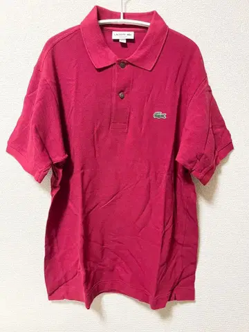 LACOSTE 와인 레드 피케 셔츠 L