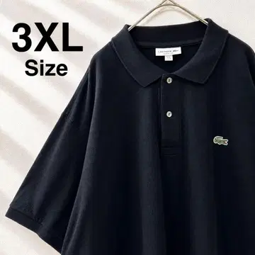 라코스테 피케 셔츠 L1212 일본제 3XL 상당 블랙 빅 실루엣