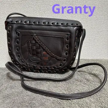 Granty 그랑티 천연 가죽 숄더백 메쉬 짜임 미니백 H