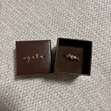agete K10 다이아몬드 반지 0.04ct 골드