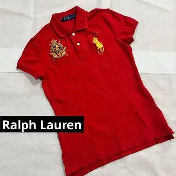 LALPH LAUREN 반팔 피케 셔츠 레드 S 빅포니 Y2K