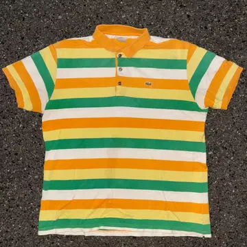 프랑스 규격 LACOSTE 보더 피케 셔츠 y2k cityboy
