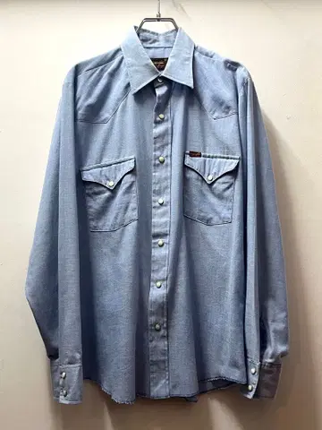 80s USA제 Wrangler 랭글러 샴브레이 셔츠