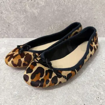 새상품급 ZARA 자라 레오파드 발레 슈즈 송치풍 플랫 37