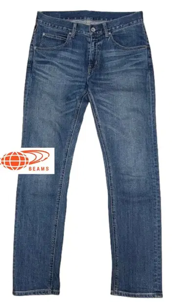 BEAMS 일본제 원단 스트레치 데님 테이퍼드 M