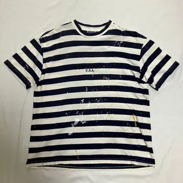 90's guess 페인트 보더 T셔츠 빈티지