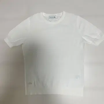 LACOSTE 화이트 반팔 니트 34 사이즈