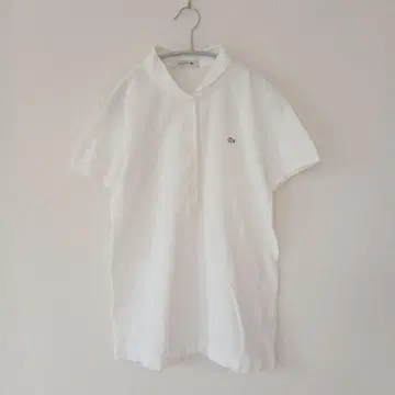 LACOSTE 화이트 와니 반팔 피케 셔츠 38 화이트