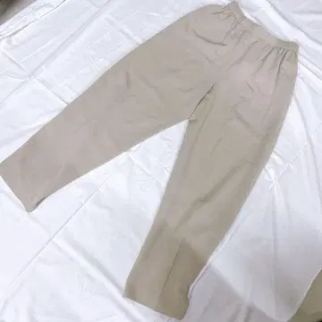 새상품급 시선당 크레이프 원단 이지 팬츠 베이지 세탁 가능 허리밴딩