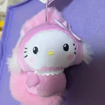 챠미 키티 봉제 인형 키링 핑크