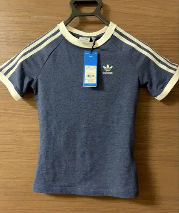 adidas 반팔 티셔츠 네이비 3선 라인