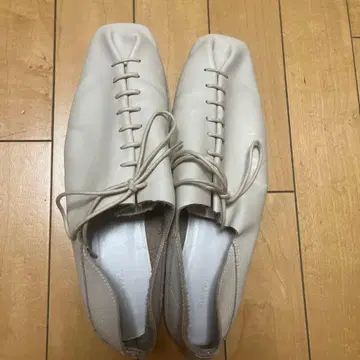 TODAYFUL 가죽 레이스업 슈즈 화이트
