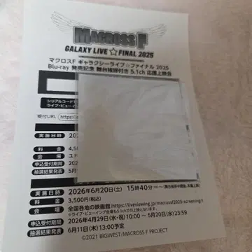 마크로스F 갤럭시 라이브 2025 무대 인사 응원 상영회 알토 캔뱃지
