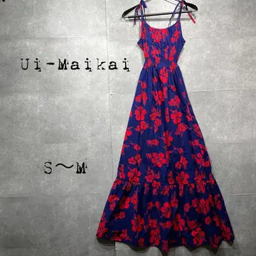Ui-Maikai 위 마이카이 하와이안 맥시 원피스 하와이 제조 S~M