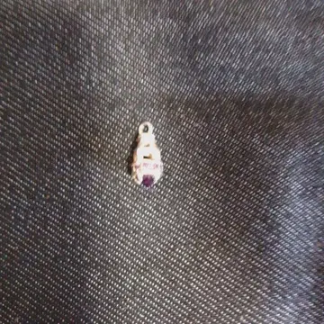 실버 925 자수정 탑 펜던트 참 1개