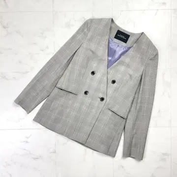 새상품급 UNITED ARROWS 노카라 자켓 글렌체크*ND295