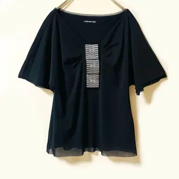 컨디션 최상 비비안 탐 vivientam 반팔 셔츠 블라우스 블랙