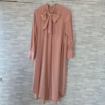 [새상품급] 나노 유니버스 롱 원피스 nanouniverse 광택 핑크
