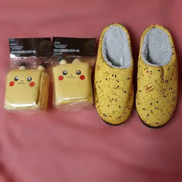 새상품 3세트 포켓몬 카드 게임 봉제 인형 덱 케이스 피카츄 샌들
