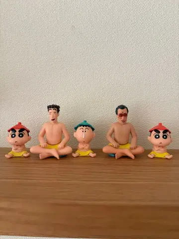 짱구는 못말려 사우나 피규어 5개 세트