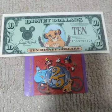 WDW 25주년 디즈니 달러 10달러 심바 증정품 포함