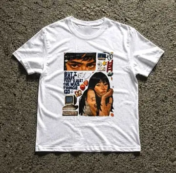 로고 T셔츠 y2k opium archive 그런지 00s 화이트