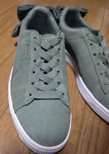 PUMA 푸마 SUEDE BOW 스웨이드 백리본 스니커즈 그린