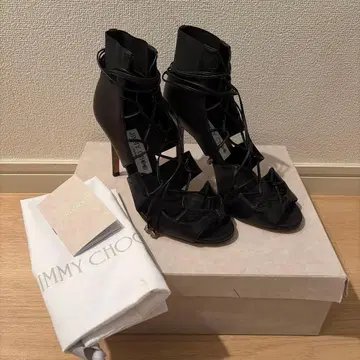 JIMMY CHOO 블랙 하이힐 샌들