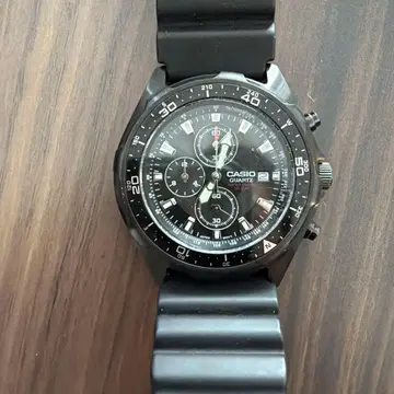 CASIO AMW-330 블랙 스테인리스 쿼츠 손목시계 10기압 방수