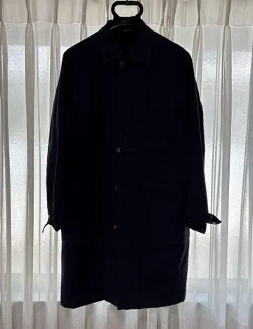 존 불 스텐칼라 코트 다크 블루